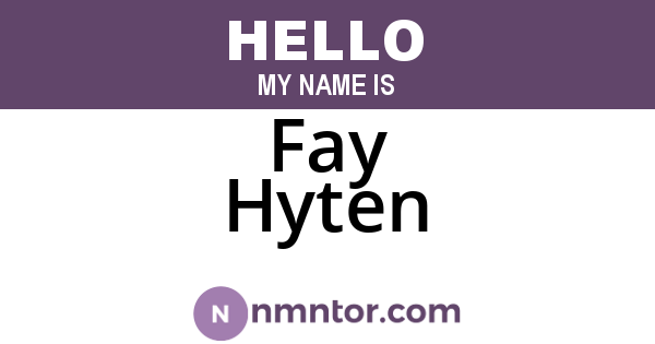 Fay Hyten