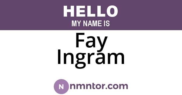 Fay Ingram