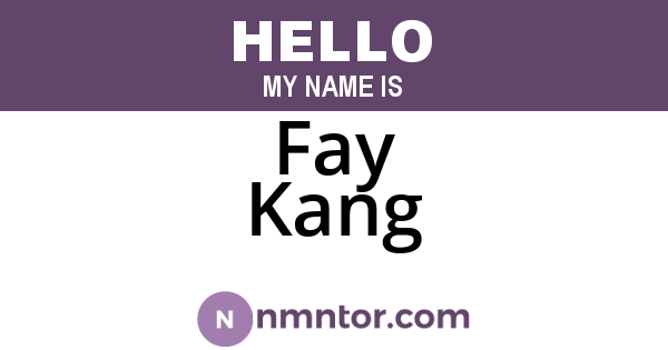Fay Kang