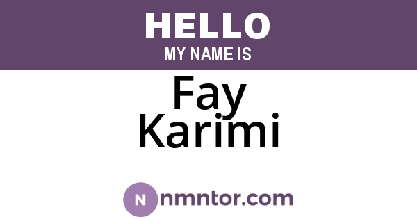 Fay Karimi