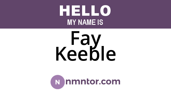 Fay Keeble