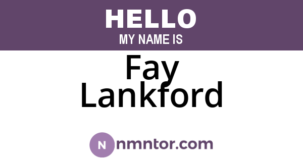 Fay Lankford
