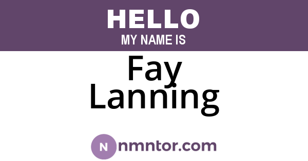 Fay Lanning