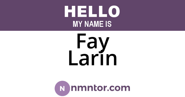 Fay Larin