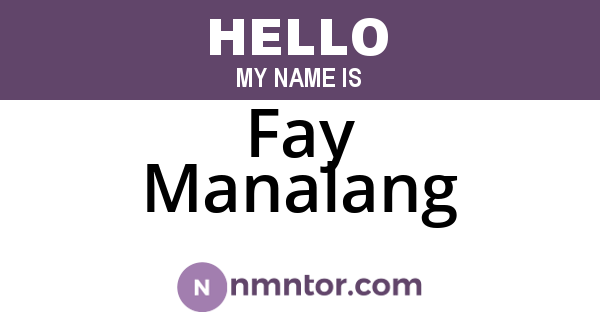 Fay Manalang