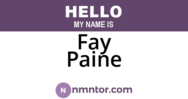 Fay Paine