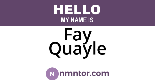 Fay Quayle