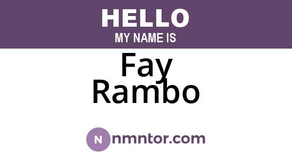 Fay Rambo