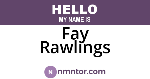 Fay Rawlings