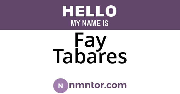 Fay Tabares