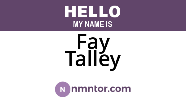Fay Talley