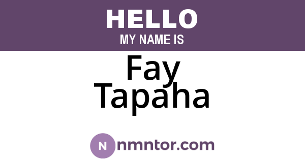 Fay Tapaha