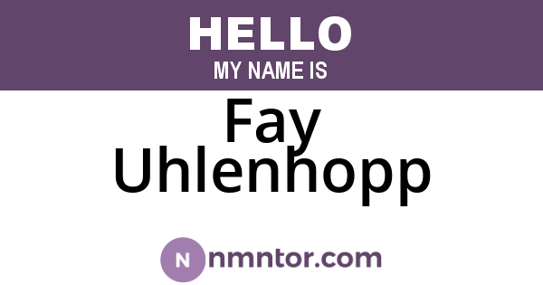 Fay Uhlenhopp