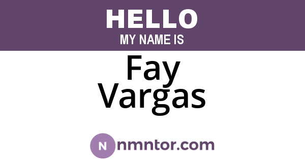 Fay Vargas