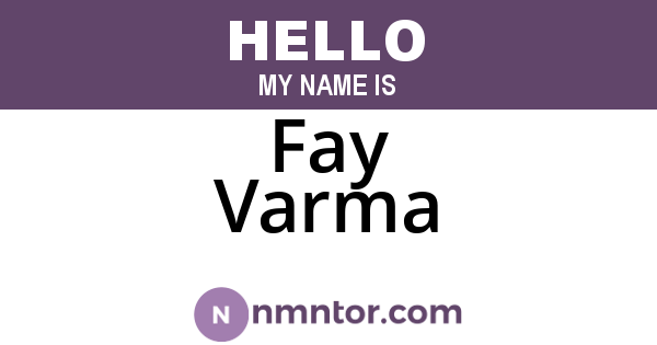 Fay Varma