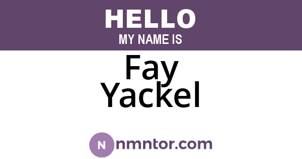 Fay Yackel