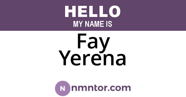 Fay Yerena