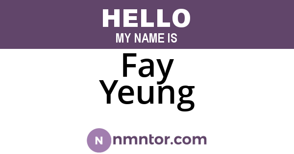 Fay Yeung