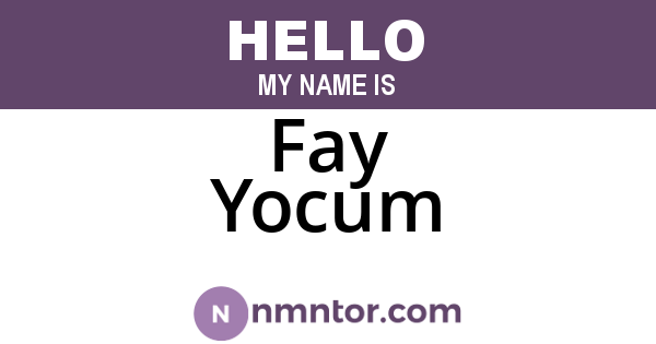 Fay Yocum