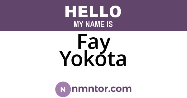Fay Yokota