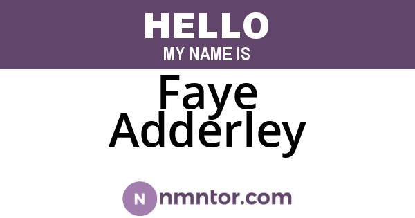 Faye Adderley
