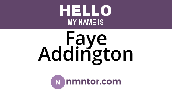 Faye Addington