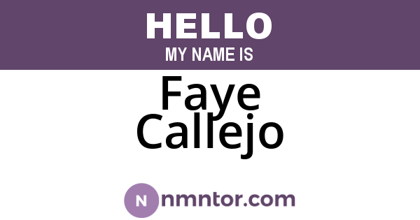 Faye Callejo