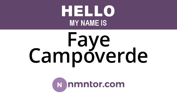 Faye Campoverde