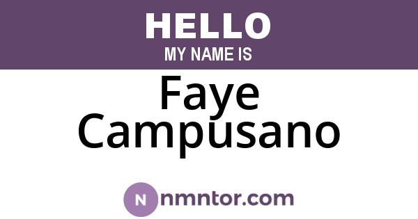 Faye Campusano