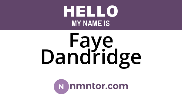 Faye Dandridge