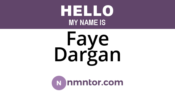 Faye Dargan