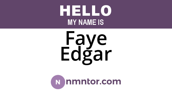 Faye Edgar