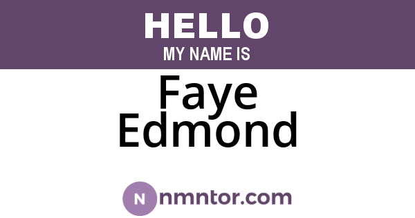 Faye Edmond