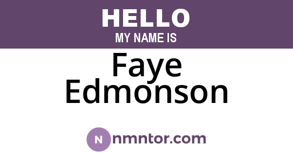 Faye Edmonson