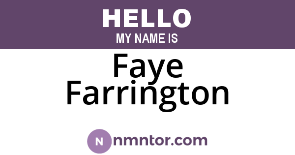 Faye Farrington