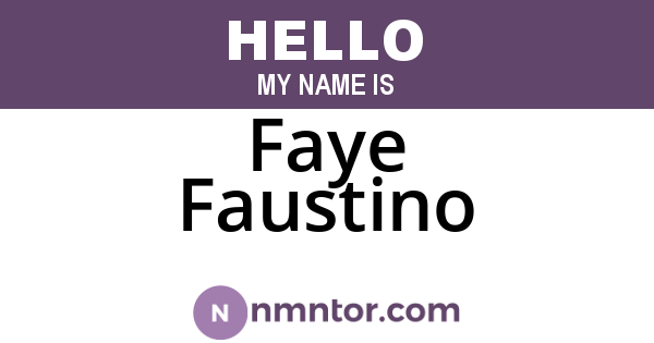 Faye Faustino