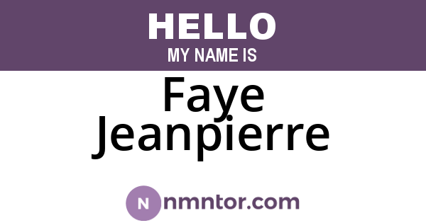 Faye Jeanpierre