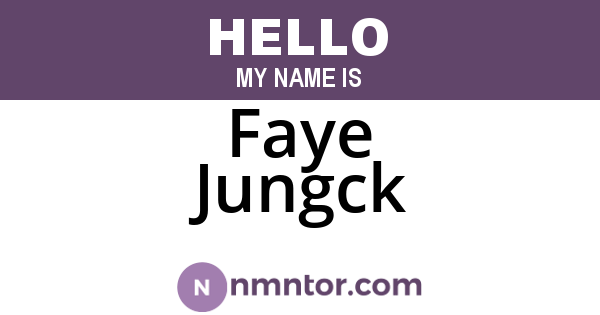 Faye Jungck