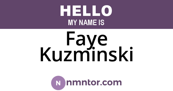 Faye Kuzminski