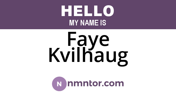 Faye Kvilhaug