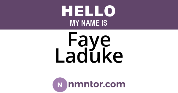 Faye Laduke