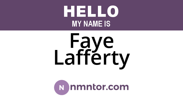 Faye Lafferty