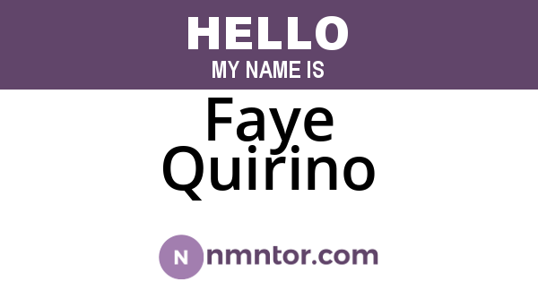 Faye Quirino