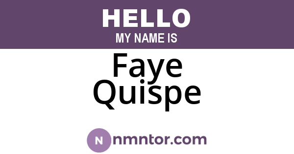Faye Quispe