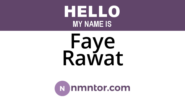 Faye Rawat