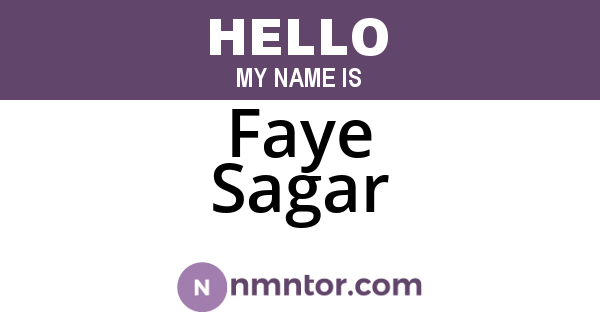 Faye Sagar