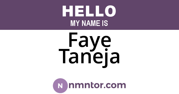 Faye Taneja