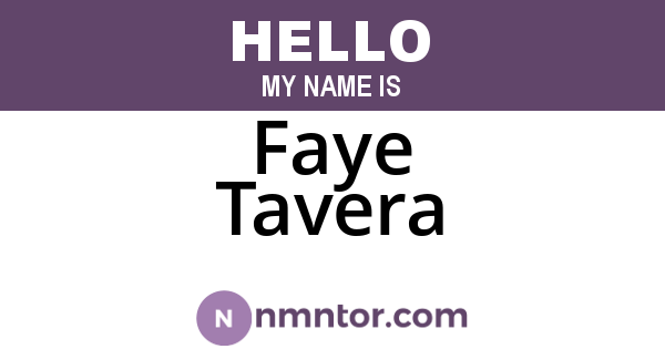 Faye Tavera