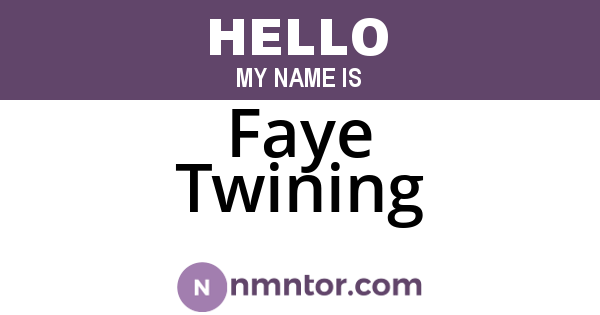 Faye Twining