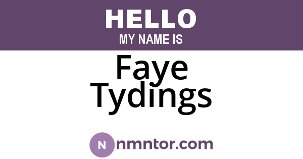 Faye Tydings